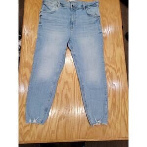 Zara Men's Skinny Crop Jeans Light Wash 36 Stretch A38